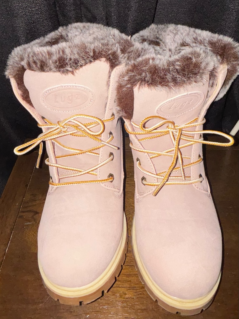 Lugz Women's Blush Pink Faux-Fur Winter Boots